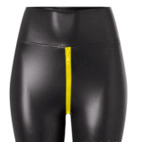 Exoti Sexy Black Leather Crotchless Pants For Women