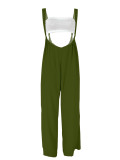 Drawstring Suspenders Wide Leg Trousers Strapless Crop Top Two-Piece Set