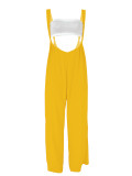 Drawstring Suspenders Wide Leg Trousers Strapless Crop Top Two-Piece Set