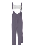 Drawstring Suspenders Wide Leg Trousers Strapless Crop Top Two-Piece Set