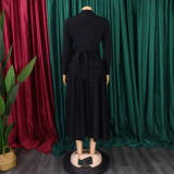 Women's Fashion Chic Pleated African Plus Size Swing Dress
