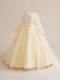 Children's Wedding Dress Princess Dress Tutu Little Girl's Piano Performance Catwalk Costume