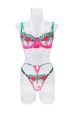 Hot And Sexy Mesh Embroidery See-Through Multi-Colored Sexy Lingerie For Women