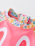 Girls long sleeve Swimwear one piece surfing wear
