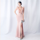 Organza Wedding Dinner Satin Evening Dress