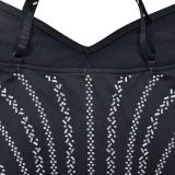 Women Solid Beaded Suspender Maxi Dress