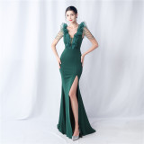 Organza Wedding Dinner Satin Evening Dress