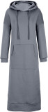 Plus Size Women Knitting Hooded Casual Maxi Dress