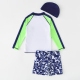 Boys Two Pieces Long Sleeve Swimwear surfing wear