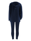Women's Solid Color Vest Jacket Fashion Three-Piece Tight Fitting Pants Set