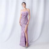Plus Size Women Sequin Formal Party Maxi Evening Dress