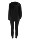 Women's Solid Color Vest Jacket Fashion Three-Piece Tight Fitting Pants Set