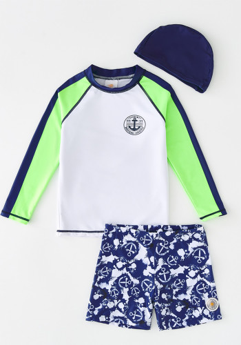 Boys Two Pieces Long Sleeve Swimwear surfing wear