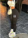 Women Fall/Winter Printed Casual Pants