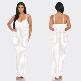 Women Solid Beaded Suspender Maxi Dress