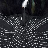 Women Solid Sexy Mesh Beaded Jumpsuit