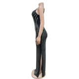 Women Solid Beaded Suspender Maxi Dress