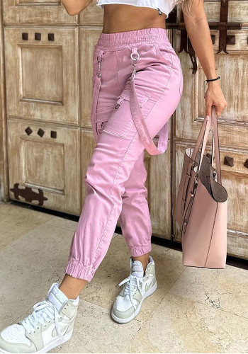 Women American Retro Pocket Overalls