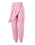 Women American Retro Pocket Overalls