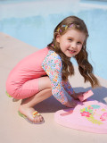 Girls long sleeve Swimwear one piece surfing wear