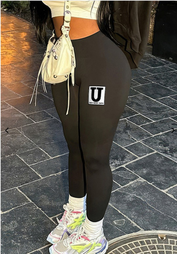 Women Fall/Winter Printed Casual Pants
