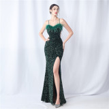 Long Sequin Plus Size Fat Beauty Formal Party Evening Dress