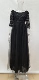 Women chiffon Maxi evening dress