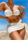 Sexy Strapless Solid Color Three-Piece Swimsuit Beach Bikini