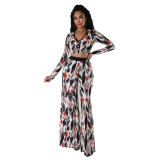Fashionable Slim-Fitting Short T-Shirt High-Waisted Loose Bootcut Trousers Spring And Autumn Two-Piece Set