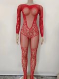 Beaded Sexy Lingerie Sparkling Rhinestone Bodysuit Set