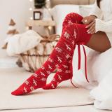 Christmas rope bow stockings Casual thermal stockings