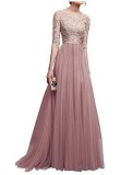 Women chiffon Maxi evening dress