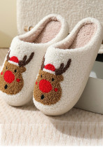 Winter Christmas Deer Slippers For Women At Home Couples Indoor Elk Warm Slippers For Women Winter
