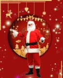 Santa Claus Clothes Plus Size Velvet Christmas Clothes Holiday Classic Performance Clothes