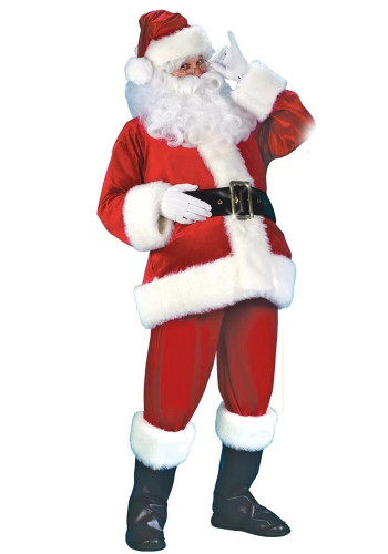 Santa Claus Clothes Plus Size Velvet Christmas Clothes Holiday Classic Performance Clothes