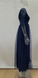 Women chiffon Maxi evening dress