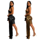 Fashion Women 's Solid Color Sleeveless Party Dress For Women