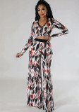 Fashionable Slim-Fitting Short T-Shirt High-Waisted Loose Bootcut Trousers Spring And Autumn Two-Piece Set