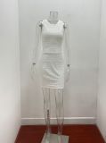 Women summer sexy Round Neck vest and Bodycon Skirt two-piece set