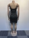 Sexy Slim Beaded Bodycon Pearl Dress