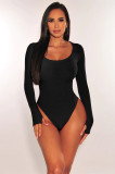 Women Solid Long Sleeve Romper