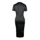 Women Side Zip Beaded Dress
