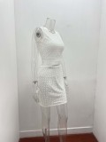 Women summer sexy Round Neck vest and Bodycon Skirt two-piece set