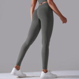 Women Solid Cross Tank Sports Bra Tank Yoga Wear Two-Piece Set