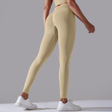 Women Solid Cross Tank Sports Bra Tank Yoga Wear Two-Piece Set