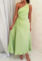 Autumn and winter women's one-shoulder Slash Shoulder solid color party dress Autumn and winter women's one-shoulder Slash Shoulder solid color party dress