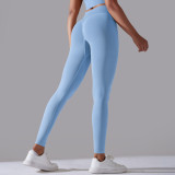 Women Solid Cross Tank Sports Bra Tank Yoga Wear Two-Piece Set