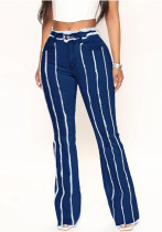 Women's Jeans Stretch Mid-Rise Washed Denim Pants