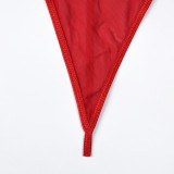 Women red sexy lingerie two-piece set