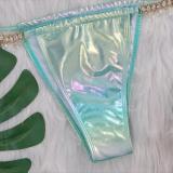 Women Crystal Diamond Bikini Sexy Shiny Lace-Up Two Pieces Swimwear